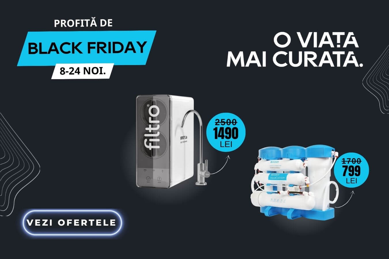 BLACK FRIDAY 2024 la filtre de apa, purificatoare si dedurizatoare