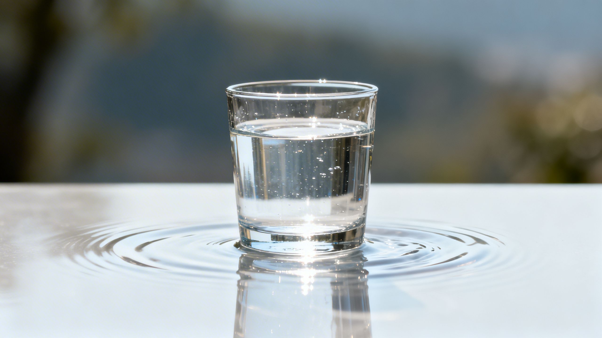 pahar de apa purificata