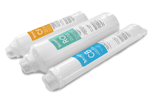 Postfiltru din carbune activat bloc, Ecosoft CHVCBDFRO, compatibil cu sistemul de osmoza inversa Ecosoft Cross90