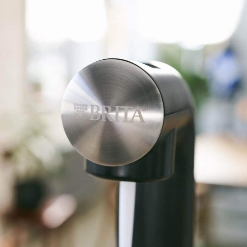 Aparat de sifon, BRITA SodaOne Negru, sticla 1 litru inclusa si butelie de CO2 cu filet