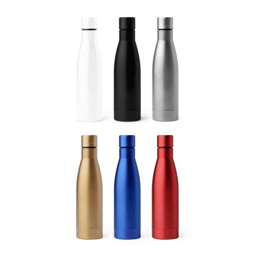 Termos din inox, FILTRO Thermo FANCY, perete dublu cu izolatie din cupru, finisaj albastru, volum 500 ml