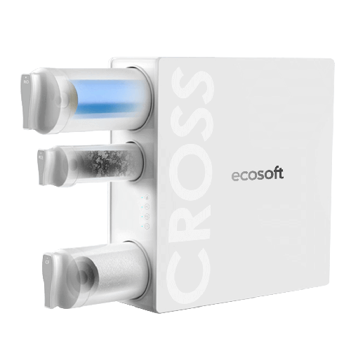 Osmoza inversa direct flow, Ecosoft Cross90 Balance, 1.5 litri/min, cartuse twist, membrana 600 GPD, remineralizare baterie smart cu indicator