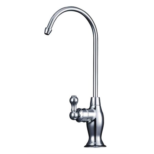 Baterie simpla clasica, din alama, cromata, cu un robinet si mufa rapida de 6 mm