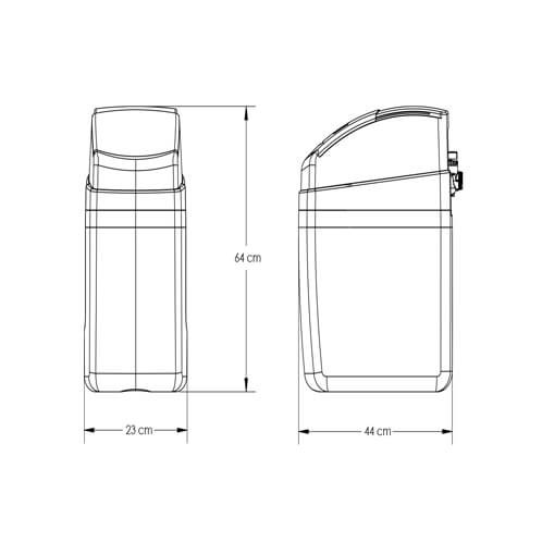 Statie dedurizare compacta, Clack PROTECT 0817 CI, 10 litri rasina Dowex HCRS/S, cabinet cu valva Clack CI