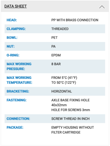 Set 2 carcase transparente, FILTRO Duplex DPP3P, conexiune din alama de 3/4