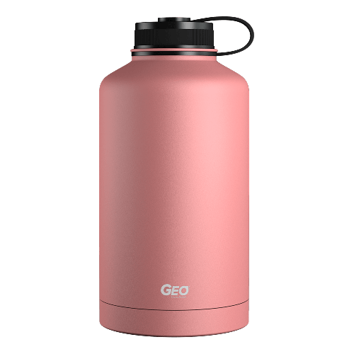 Recipient mare din inox cu perete dublu, termorezistent, culoare roz, volum 1.8 litri, pentru bauturi calde si reci