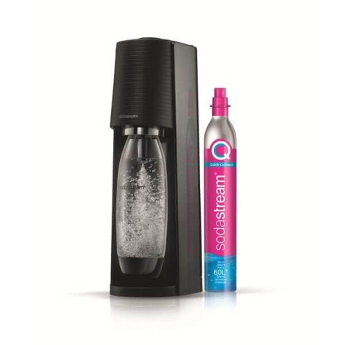 Aparat de sifon, SodaStream Terra Black, cu butelie de CO2 si sticla quick connect