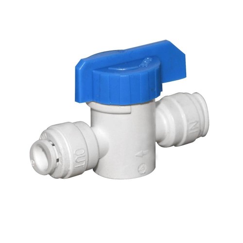 Robinet de trecere cu conectori rapizi, Aquafilter AQ-BV250W, 1/4