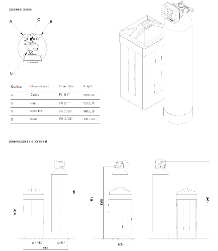 Statie dedurizare automata, Clack PRO 1252, valva volumetrica premium, tank simplex 12x52, fara material filtrant