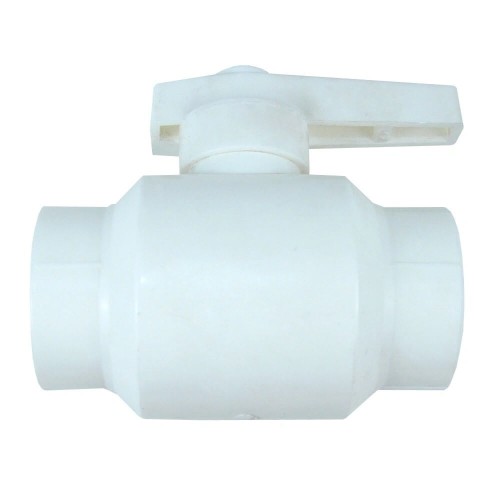 Robinet PPR cu bila, de trecere, alb, 32 mm