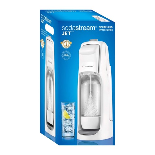 Aparat de sifon, SodaStream JET White, cu butelie de CO2 si sticla