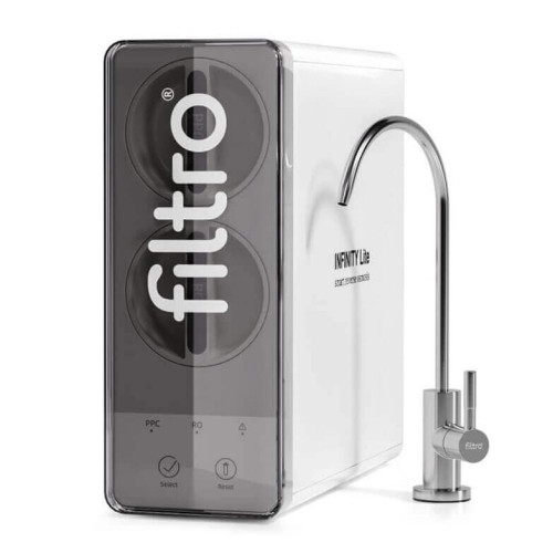 Osmoza inversa direct flow, FILTRO INFINITY Lite DF600-ALK3, debit mare de 600GPD, fara bazin, pompa booster, cartuse cu sistem twist