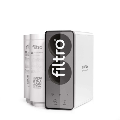 Osmoza inversa direct flow, FILTRO INFINITY Lite DF600, debit mare de 600GPD, fara bazin, pompa booster, cartuse cu sistem twist