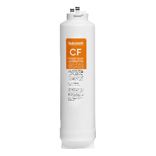 Prefiltru din polipropilena si carbune activat Ecosoft CPVDFRO, compatibil cu sistemul de osmoza inversa Ecosoft Cross90, filtru cu sistem twist