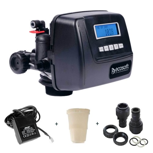 Valva de comanda pentru statii automate, Clack WS1CE-M, valva de mixare, kit complet cu sursa si conexiuni, programare volum/timp