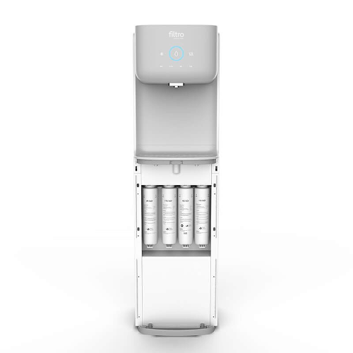 Dozator de apă, FILTRO Glaciar Soda, filtrare prin osmoză inversă în 5 stadii, sterilizare UV-LED în bazin, carbonatare apă cu CO2, alimentare directa de la retea cu kit inclus