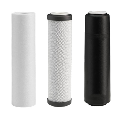 Set economic, polipropilena, carbune bloc si carbune granular, 3 cartuse clasice 10″