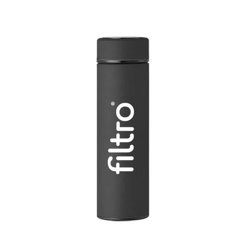 Termos cu perete dublu, FILTRO Thermo LED Black, afisaj tactil digital al temperaturii, infuzor inclus, volum 500 ml