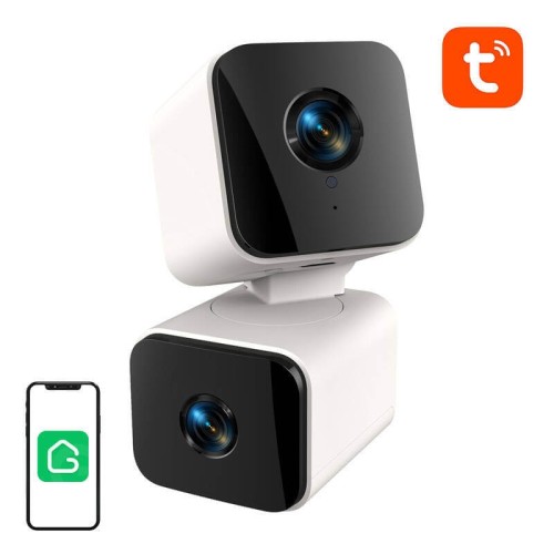 Camera WiFI dublă, Gosund PC12, conectare smart Tuya, rezoluție 1920x2160, H.265, interior
