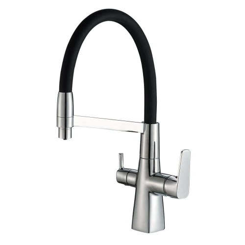 Baterie cu 3 cai, PREMIER 3CC BRIDGE, finisaj cromat, furtun flexibil cu dus