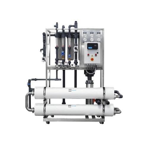 Osmoza inversa industriala, Ecosoft MO2TI5, profesionala, din inox, debit pana la 4 m3/h, carcase pentru 2 membrane de 8