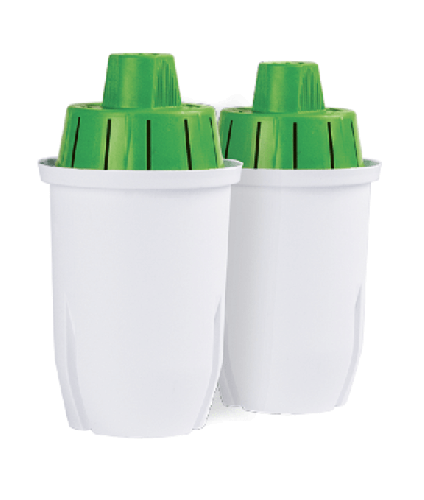 Pachet 2 cartuse pentru cana filtranta MAXIMA, cu Ecomix, carbune activat si polipropilena