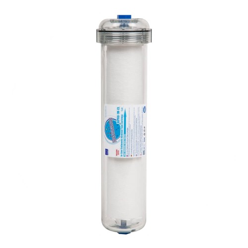 Filtru din polipropilena pentru sedimente, 1 micron, transparent (12″x2.5″)