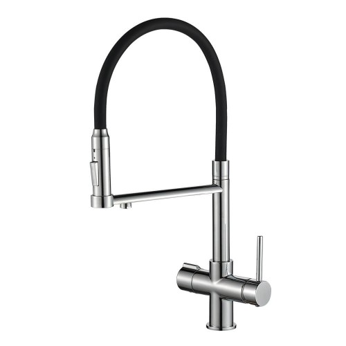 Baterie cu 3 cai, PREMIER 3CC BRIDGE, finisaj cromat, furtun flexibil cu dus