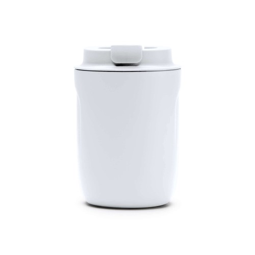 Cana termica din inox, FILTRO Thermo CUP, pereti dubli, capac practic cu filet, finisaj alb, volum 290 ml