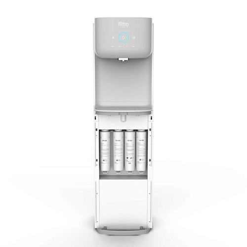 Dozator de apă, FILTRO Glaciar Soda, filtrare prin osmoză inversă în 5 stadii, sterilizare UV-LED în bazin, carbonatare apă cu CO2, alimentare directa de la retea cu kit inclus