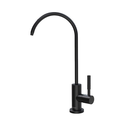 Baterie modernă simplă, FILTRO Modern Black, finisaj negru mat, din alamă cu cartuș ceramic, monocomandă, conectare rapiă 1/4