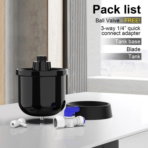 Bazin mini pentru osmoza inversa direct flow, pentru debit instant, volum total 1 litru, volum util 0.5 litri