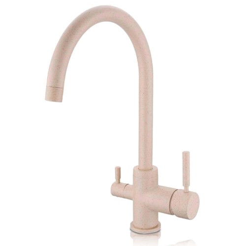 Baterie 3 căi, PREMIER CLASIC Beige, finisaj granit, flux separat apă filtrată și apă menajeră (rece și caldă)