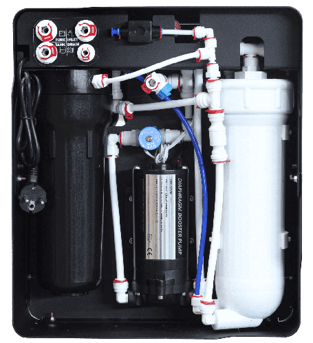 Osmoza inversa profesionala, FILTRO ROBUST PRO, membrana de 500G, pompa booster si LED