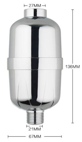 Filtru pentru dus, AquaMax Clasic, cartus in 15 trepte de filtrare si montare directa pe capul de dus