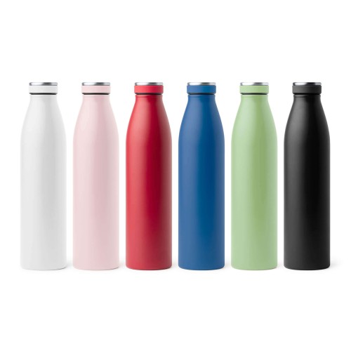 Termos din inox, FILTRO Thermo TALL, strat dublu de cupru si izolatie in vid, finisaj albastru, volum 750 ml