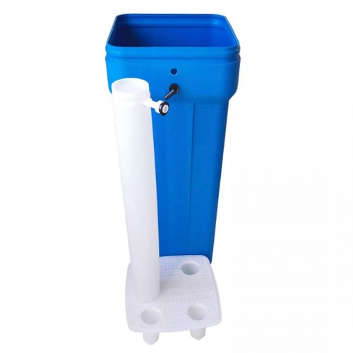 Vas pentru saramura, cu plutitor integrat, volum total de 100 litri, albastru