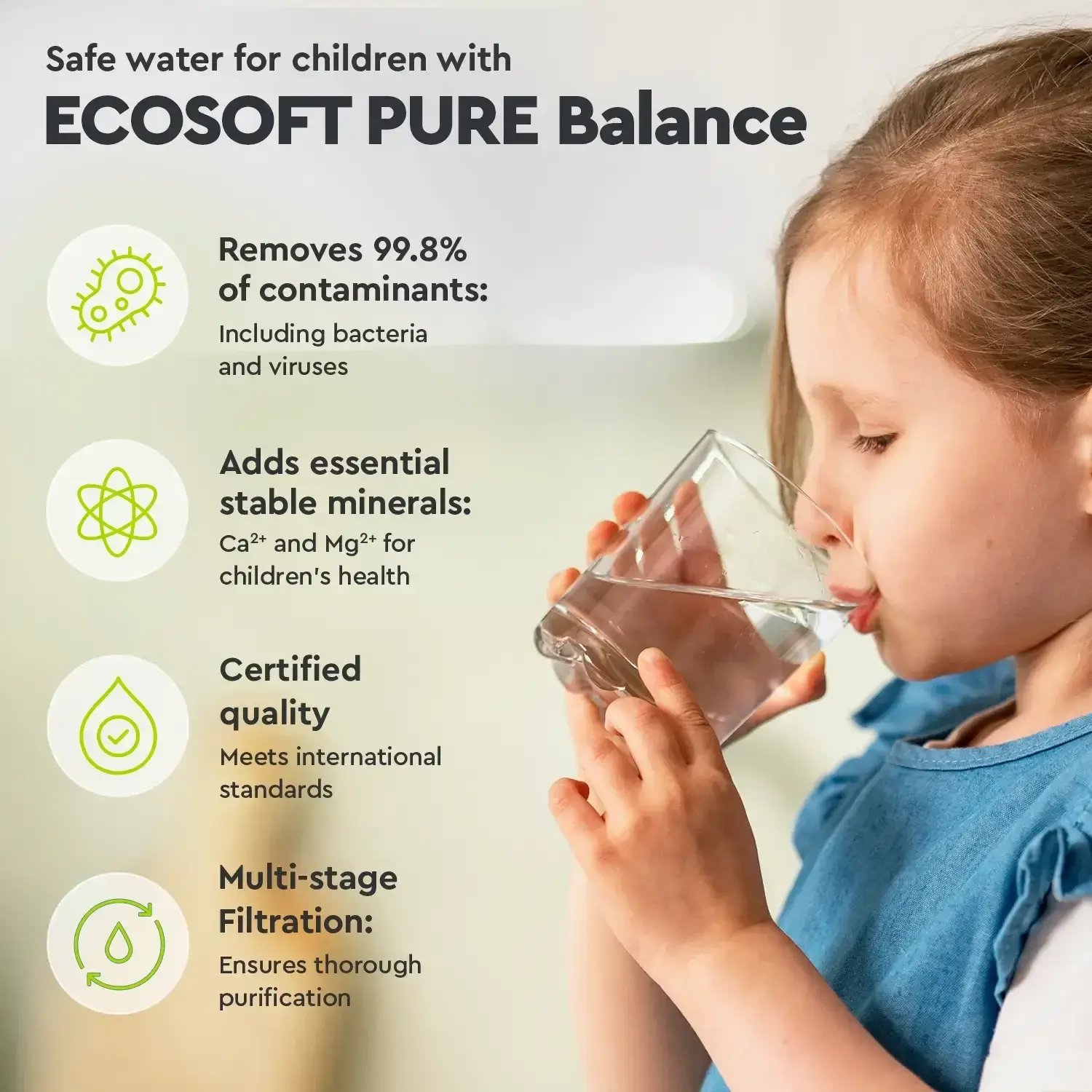 Osmoza inversa premium, Ecosoft Balance PRO, pompa de presiune, cadru metalic, 6 stadii, 75 GPD, remineralizare optima si eficienta ridicata