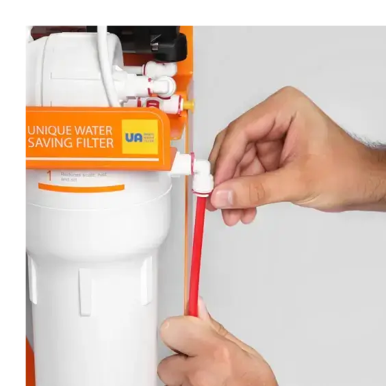 Osmoza inversa premium, Ecosoft Absolute PRO, pompa de presiune pe cadru metalic, 75 GPD, 5 stadii cu postcarbune