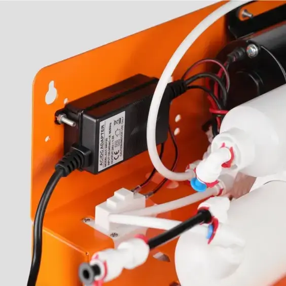 Osmoza inversa premium, Ecosoft Absolute PRO, pompa de presiune pe cadru metalic, 75 GPD, 5 stadii cu postcarbune