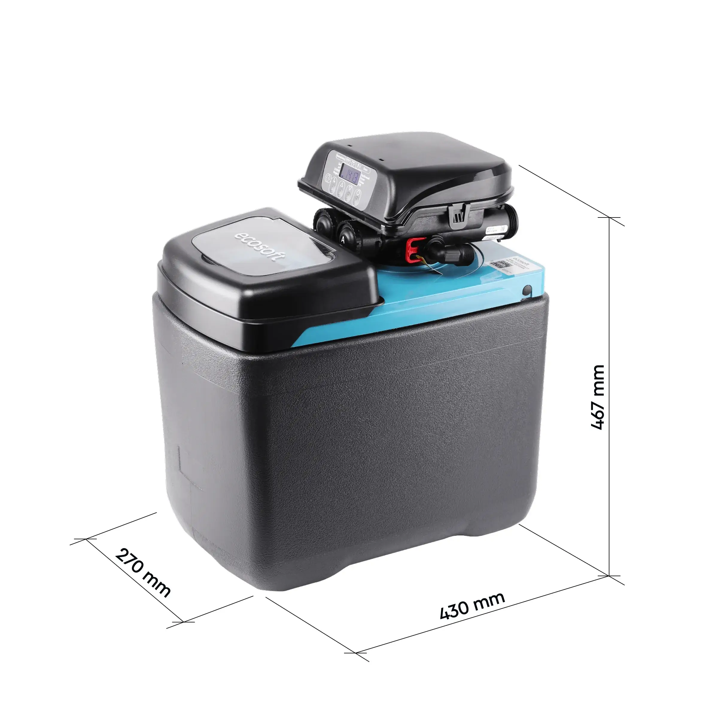 tatie compacta dedurizare, Ecosoft Core 110, valva Clack DV, 11 litri rasina, 47 cm inaltime, debit 1.2 m3/h, 1-3 persoane