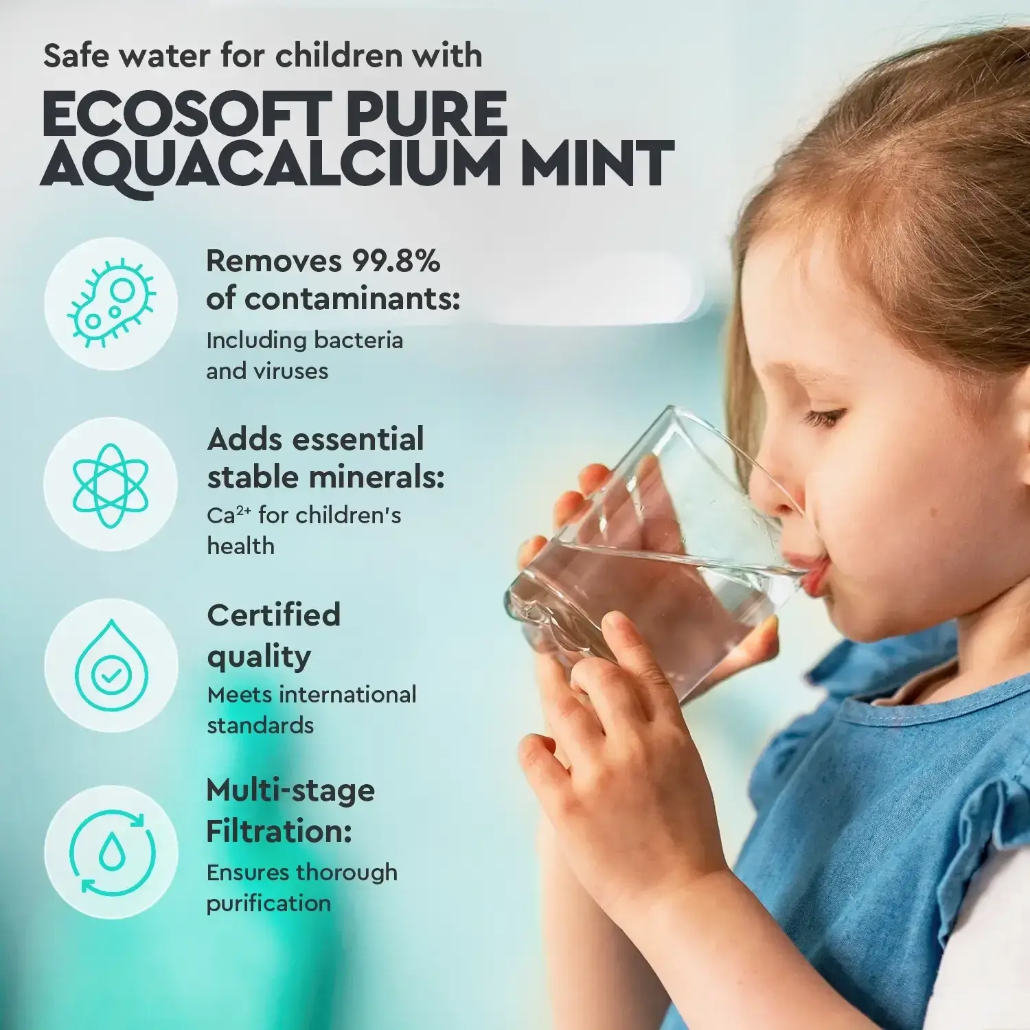 Osmoza inversa premium, Ecosoft Calcium MINT PRO, pompa de presiune pe cadru metalic, 75 GPD, 6 stadii cu remineralizare cu calciu si postcarbune