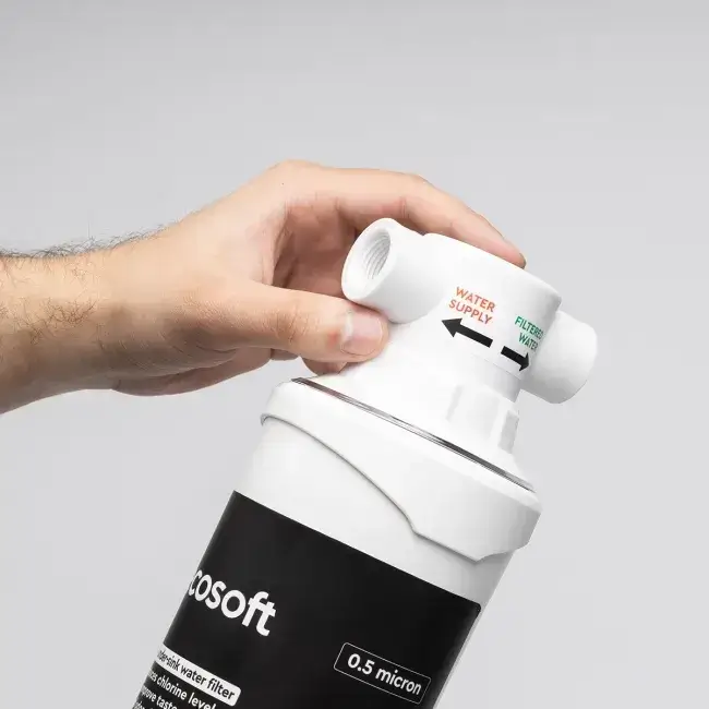 Sistem compact filtrare sub chiuvetă, Ecosoft JOI, microfiltrare 0.5 μm, 18000 L capacitate, debit 5 L/min