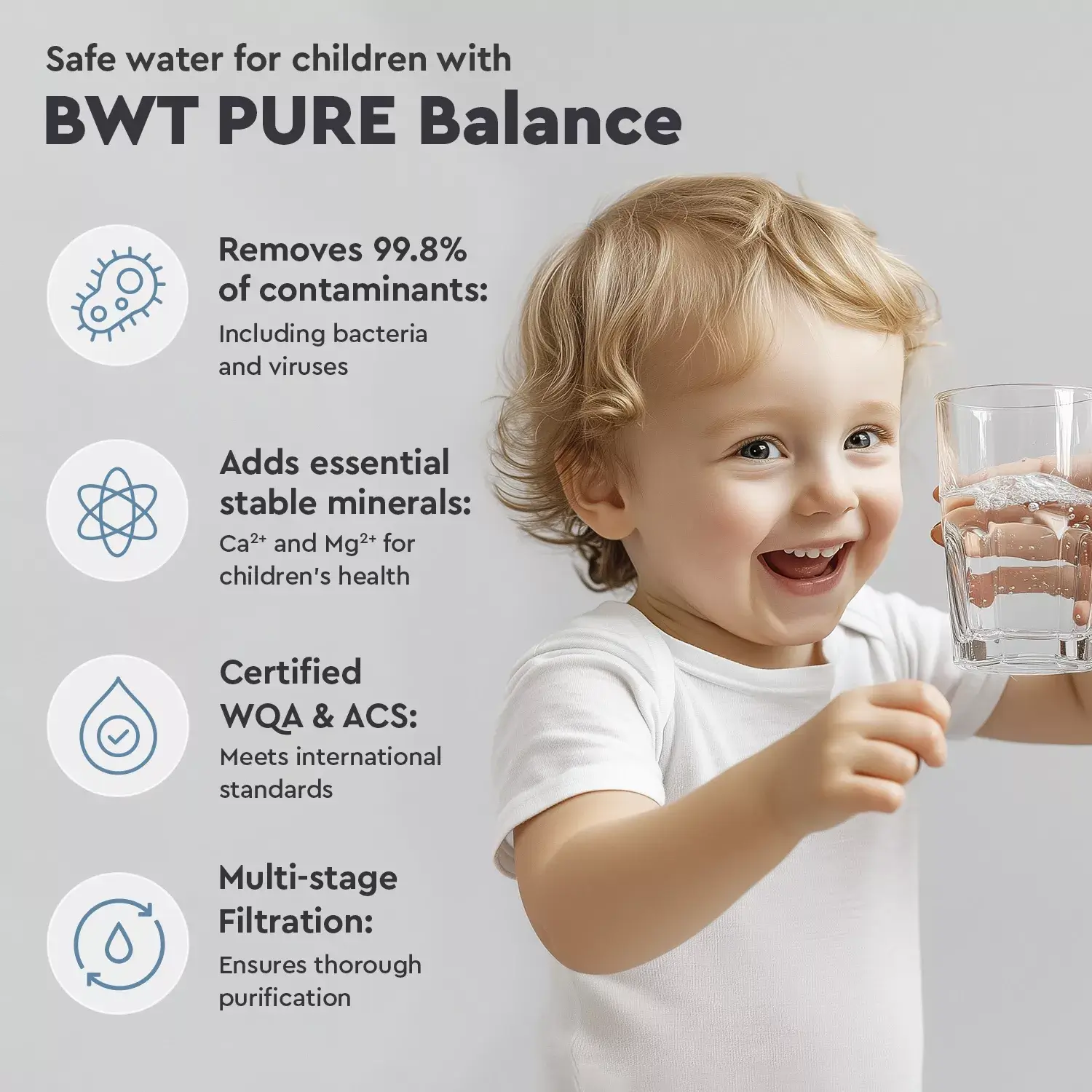 Osmoza inversa premium, BWT P'URE Balance PINK, 6 stadii, eficienta ridicata, remineralizare cu calciu si magneziu