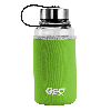 Recipient sport cu protectie verde, capac mare de 6.5 cm, volum 1 litru