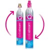 Reincarcare butelie SodaStream Quick, 400 grame de CO2 , cu cilindru gol la schimb, culoare roz si supapa cu quick