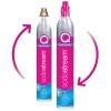Reincarcare butelie SodaStream Quick, 425 grame de CO2 , cu cilindru gol la schimb, culoare roz si supapa cu quick