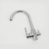 Baterie bucătărie 3 căi cu flux separat apă filtrată, Premier Clasic Chrome, finisaj cromat lucios, cartușe ceramice, racorduri incluse, montaj pe chiuvetă
