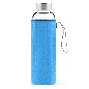Recipient sport din sticla, cu protectie albastra, volum 0.53 litri