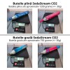 Butelie de rezerva SodaStream Quick, 425 grame CO2, aprox. 60 litri de sifon, culoare roz si supapa cu quick